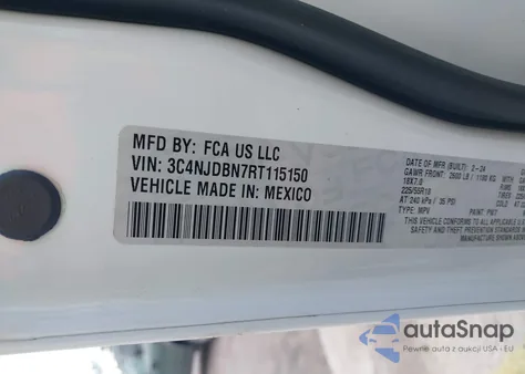 2024 Jeep Compass Latitude 4X4 from USA, damaged, VIN 3C4NJDBN7RT115150